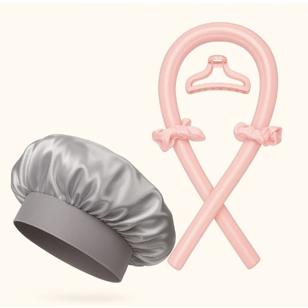 GENERICO - Rizador De Pelo Sin Calor Manual y gorro de satín