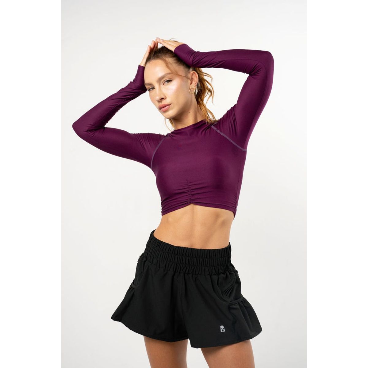 NO RULES - Camibuso deportivo Retro Rush Long Sleeve Top Berenjena