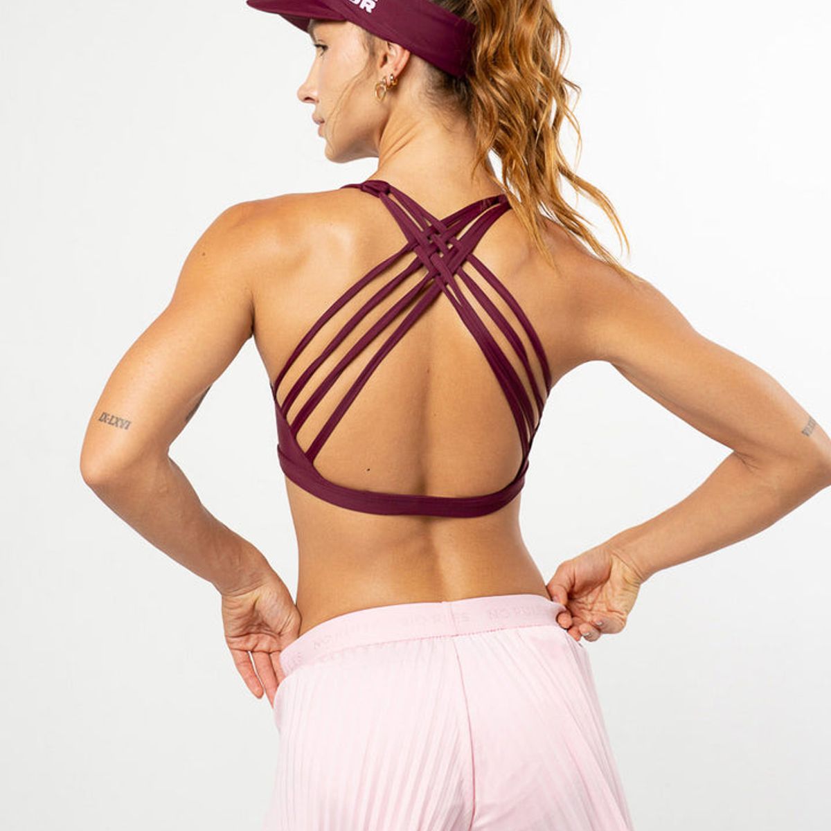 NO RULES - Top deportivo Retro Cross Top Berenjena