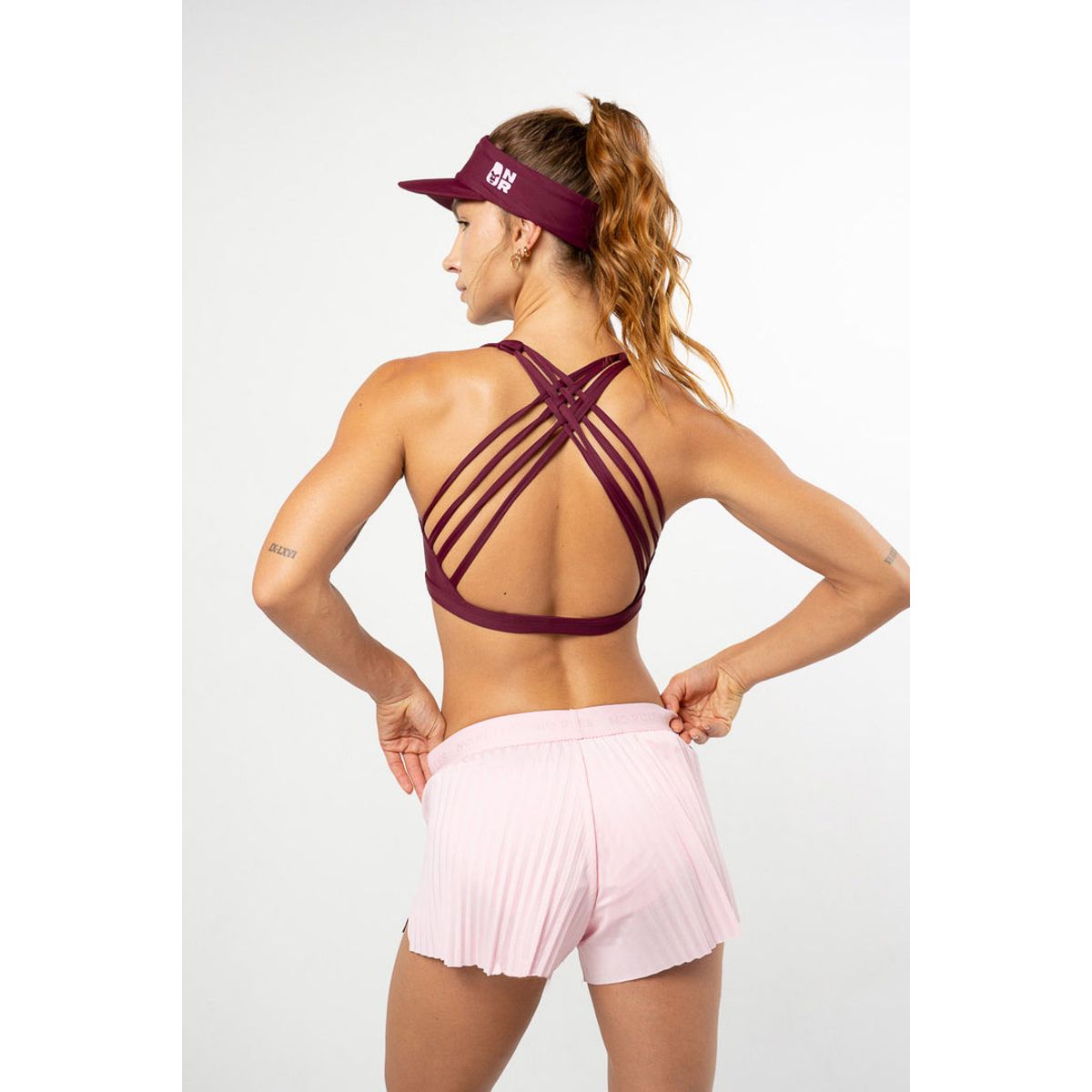 NO RULES - Top deportivo Retro Cross Top Berenjena