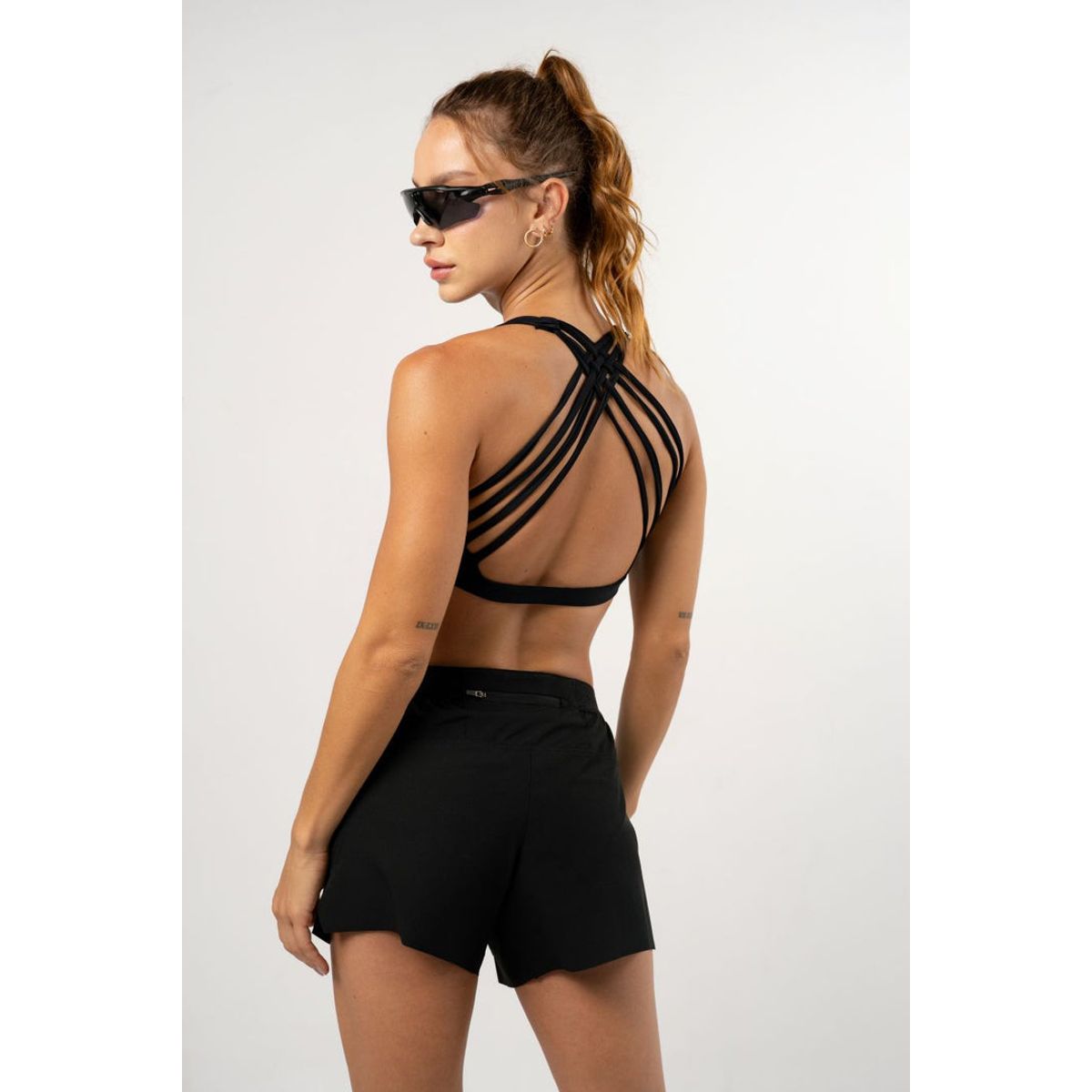NO RULES - Top deportivo Retro Cross Top Negro