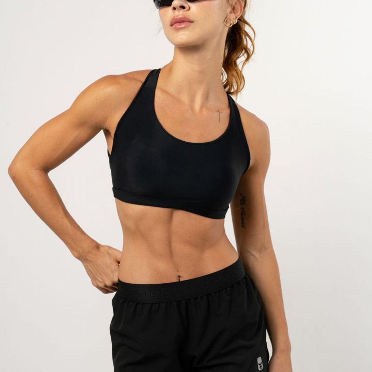 NO RULES - Top deportivo Retro Cross Top Negro
