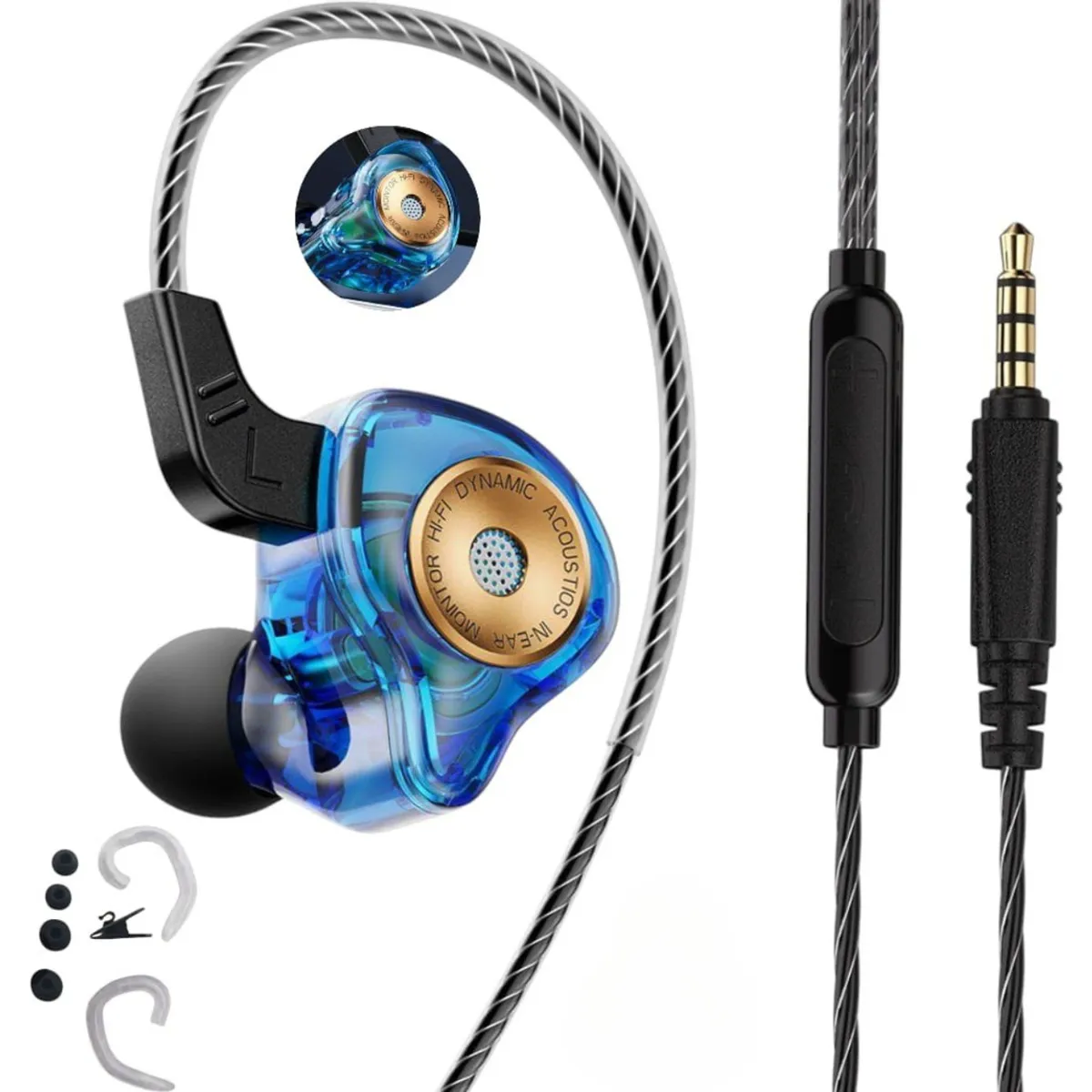 QKZ - Audifonos Qkz Ultra In-ear Hi-fi Manos Libres Azul 35mm