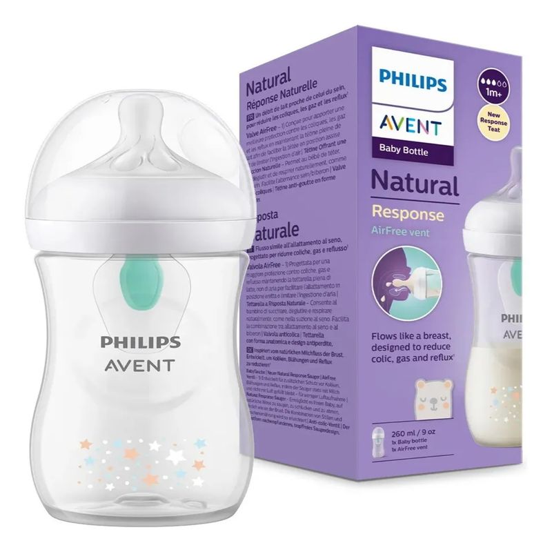 AVENT - Tetero Philips Avent Natural Response Airfree Magía 260 Ml