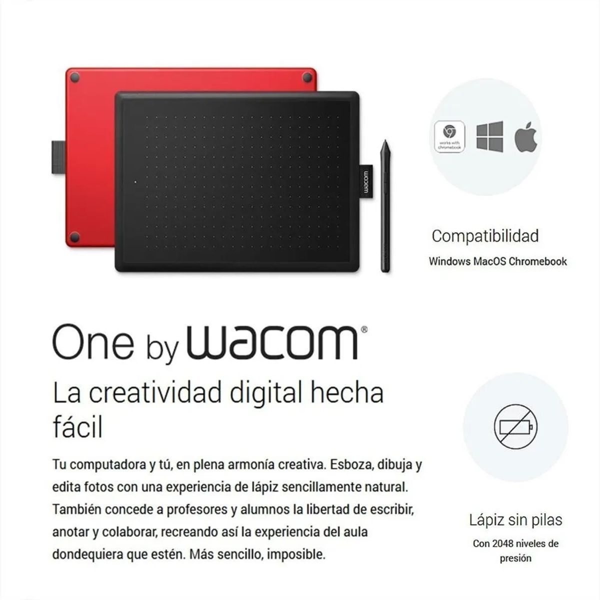 WACOM - Tableta Digitalizadora One by Wacom CTL472