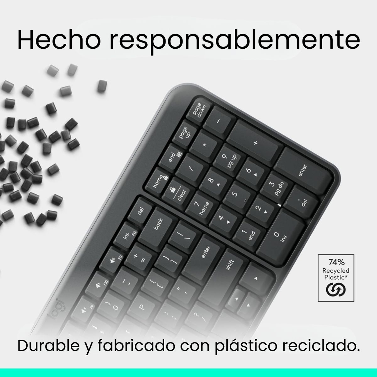 LOGITECH - Teclado Bluetooth Inalámbrico Logitech K250 Compacto Negro