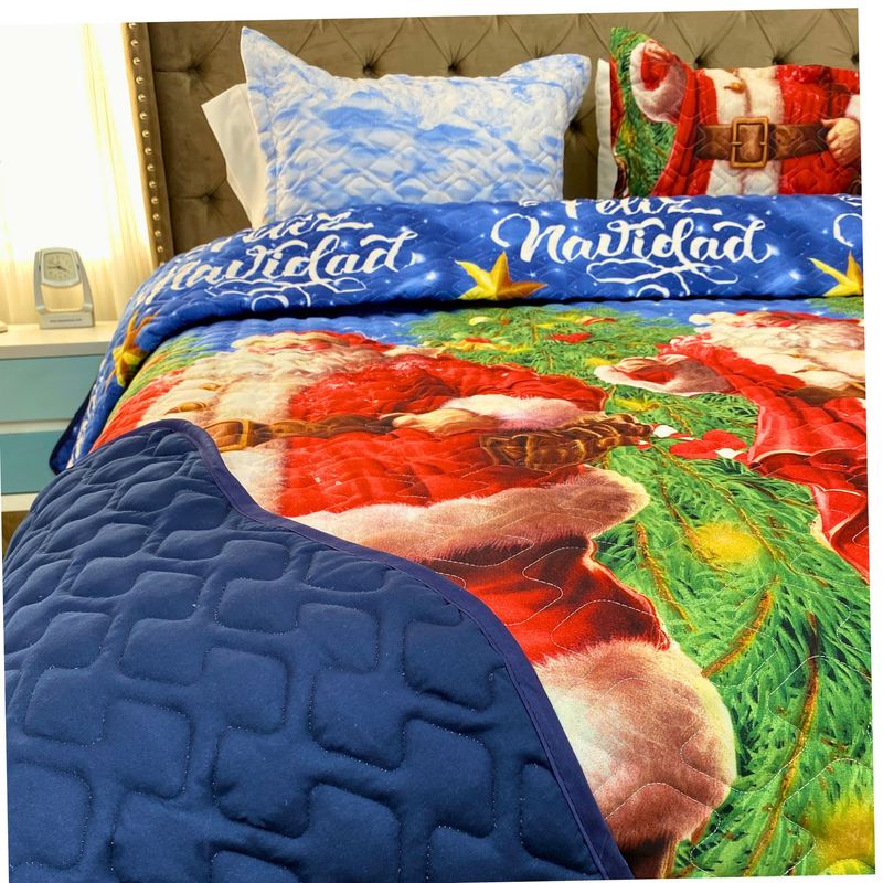 KARYTEX - Edredón Navidad Doble Faz Diseño Elegante y Acogedor