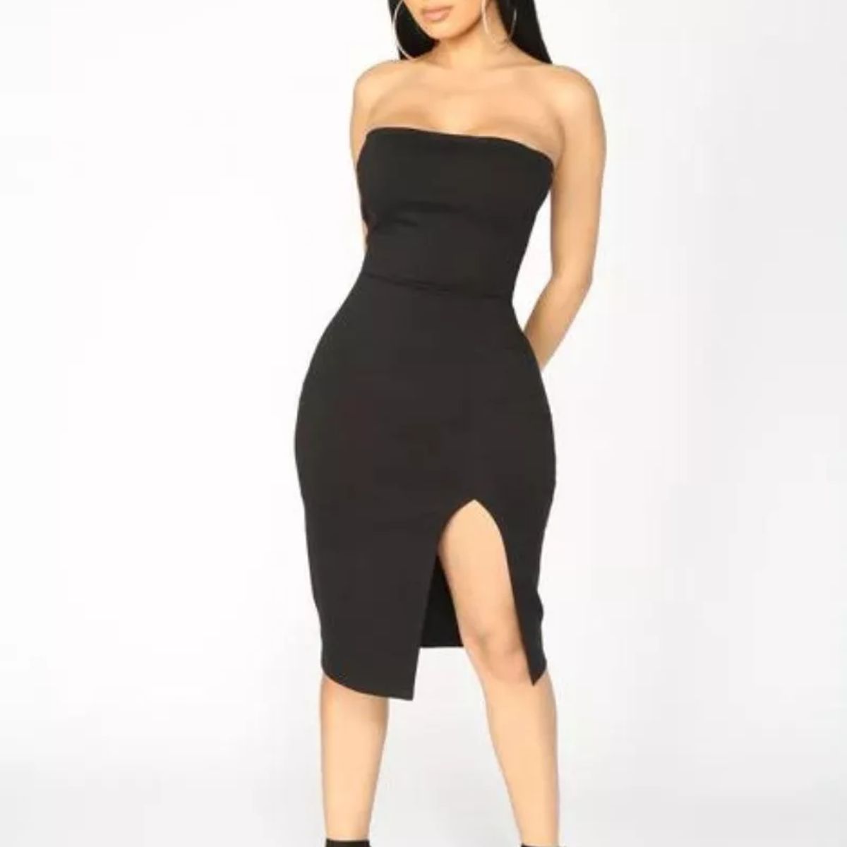 NEGRELI - VESTIDO DE MUJER BASICO STRAPLESS
