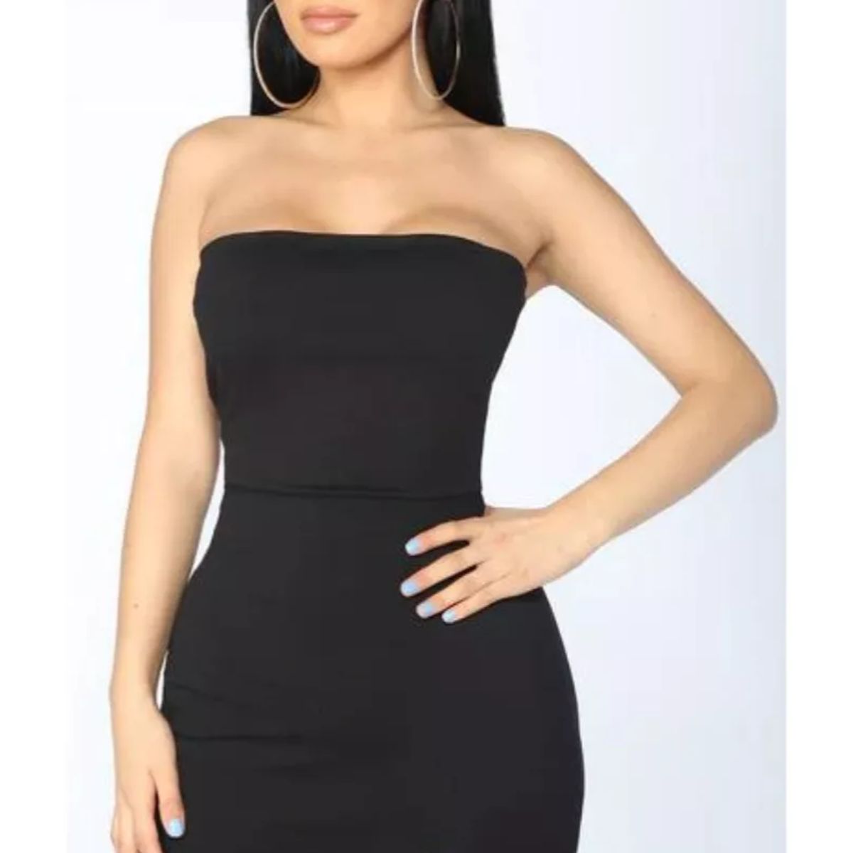 NEGRELI - VESTIDO DE MUJER BASICO STRAPLESS