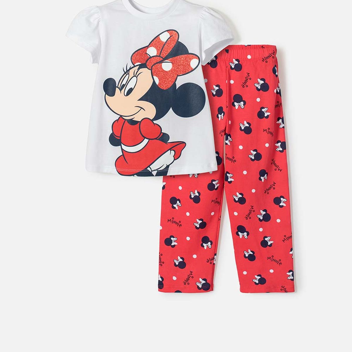 DISNEY - Pijama de Minnie Mouse multicolor para niña 2T a 5T
