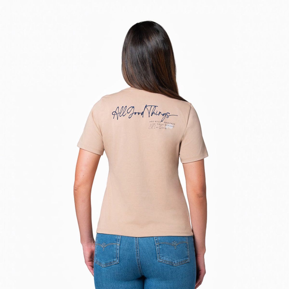 LEC LEE - Camiseta Cuello Redondo Lec Lee Caqui XLCrudo