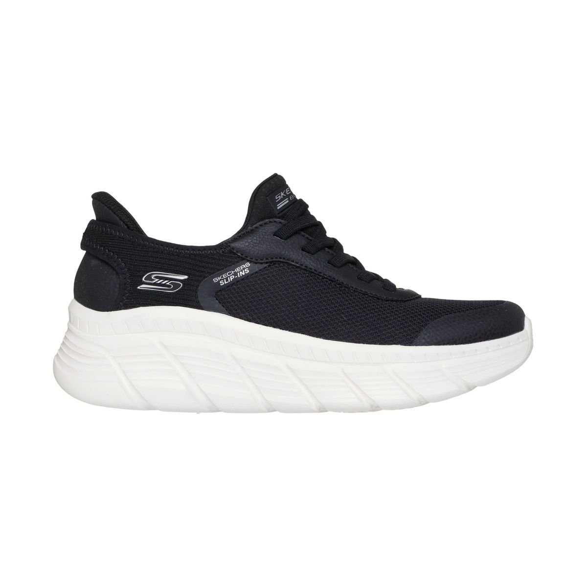 SKECHERS - Tenis Skechers Mujer Bobs B Flex Hi Slip-ins Negro