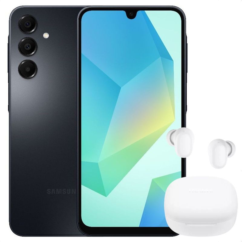 SAMSUNG - Celular Samsung Galaxy A16 4G 128GB /6GB Blk + Buds 6 Play Wht