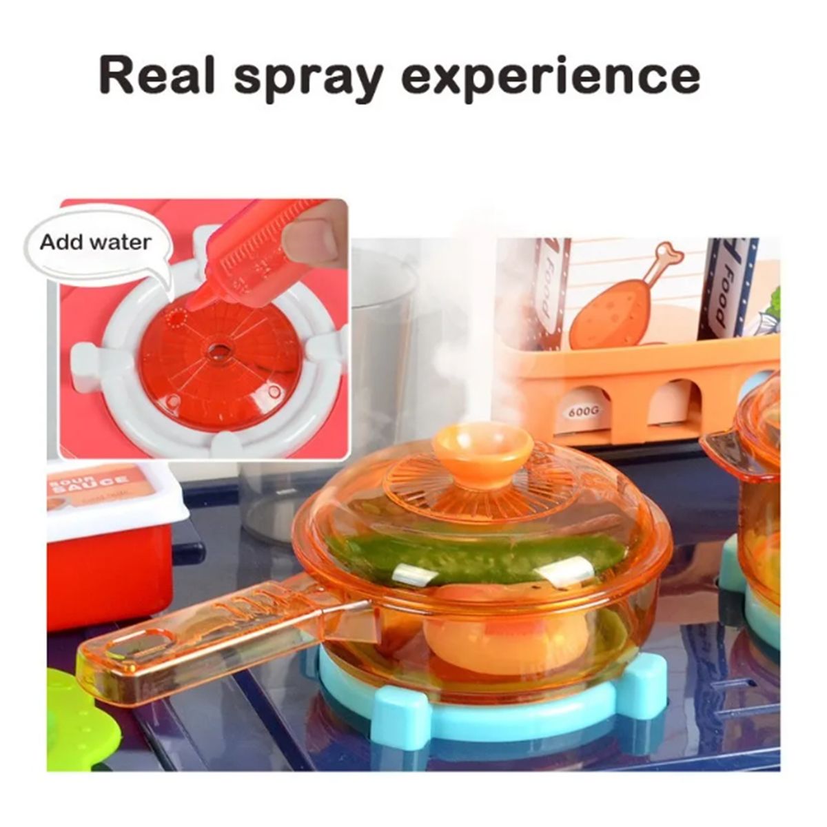 GENERICO - Cocina Con Luzy Color Rosa Juguete Para Niños De Roles Cocina Chef