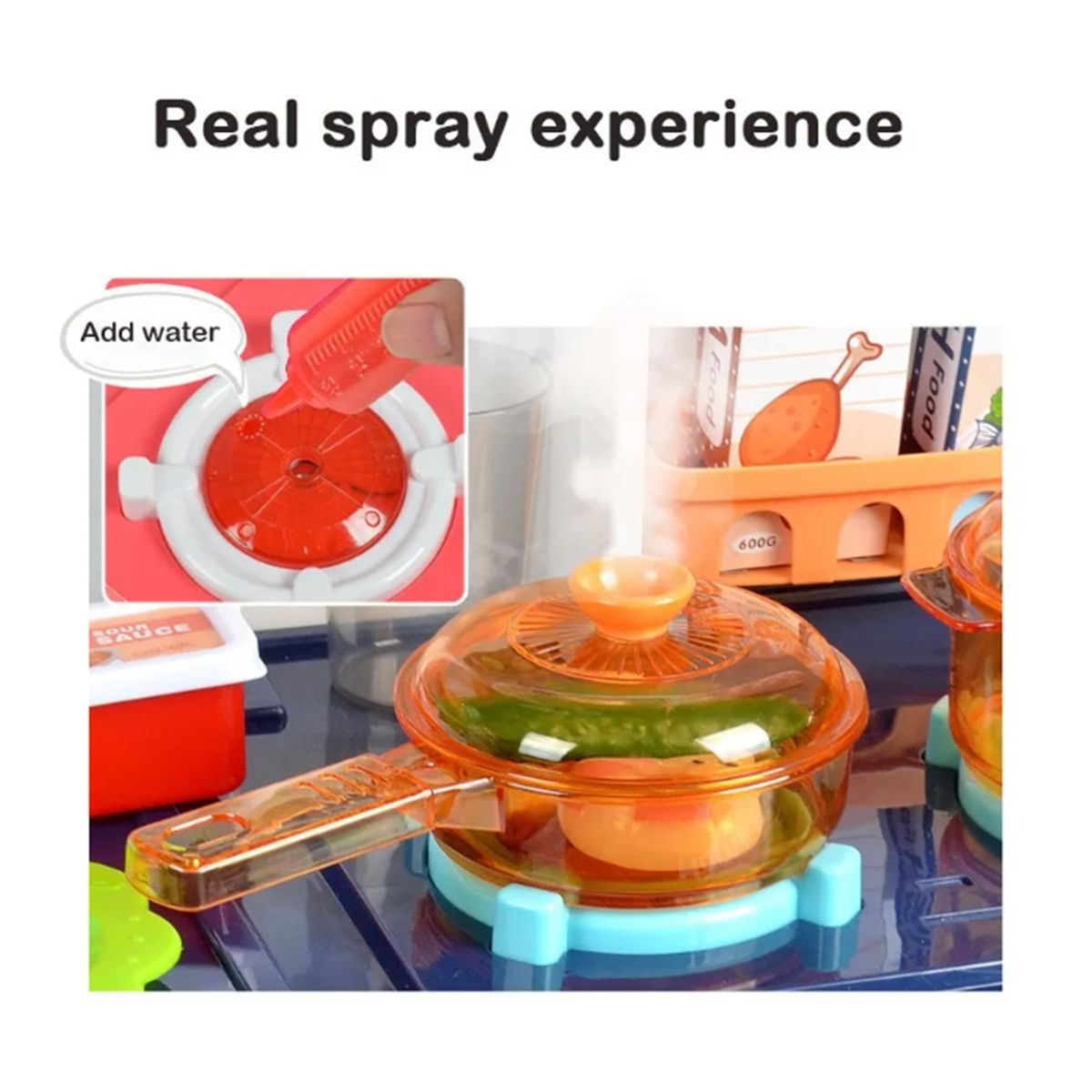 GENERICO - Cocina Con Luzy Color Rosa Juguete Para Niños De Roles Cocina Chef