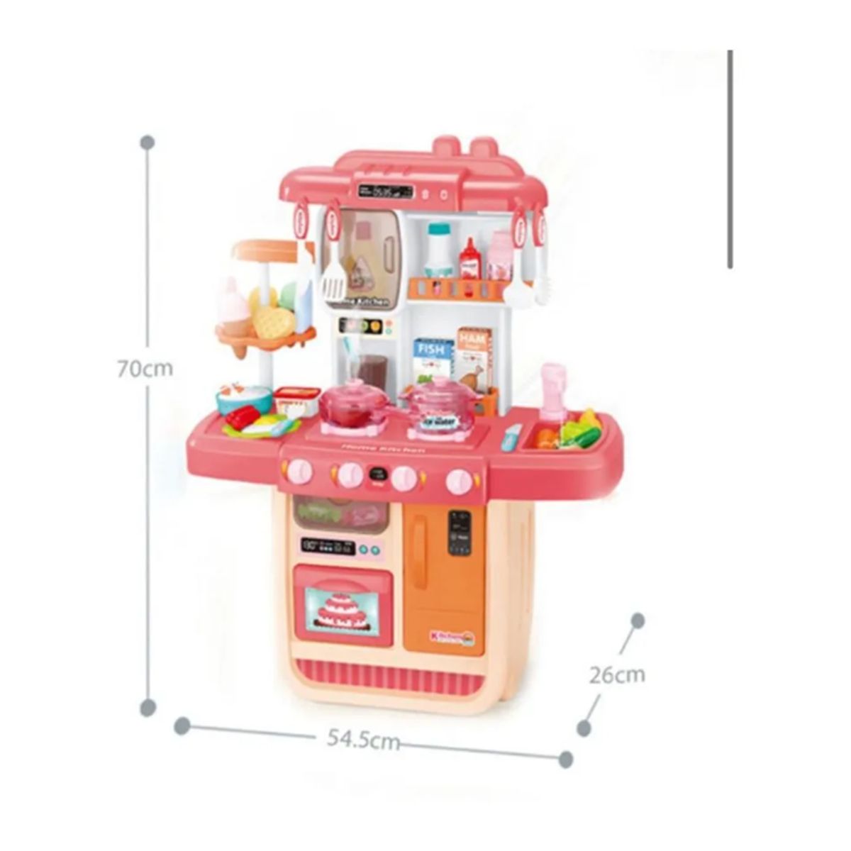 GENERICO - Cocina Con Luzy Color Rosa Juguete Para Niños De Roles Cocina Chef