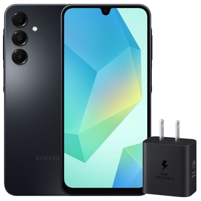 SAMSUNG - Celular Samsung Galaxy A16 4G 128GB 6GB Blk + Cargador 25W