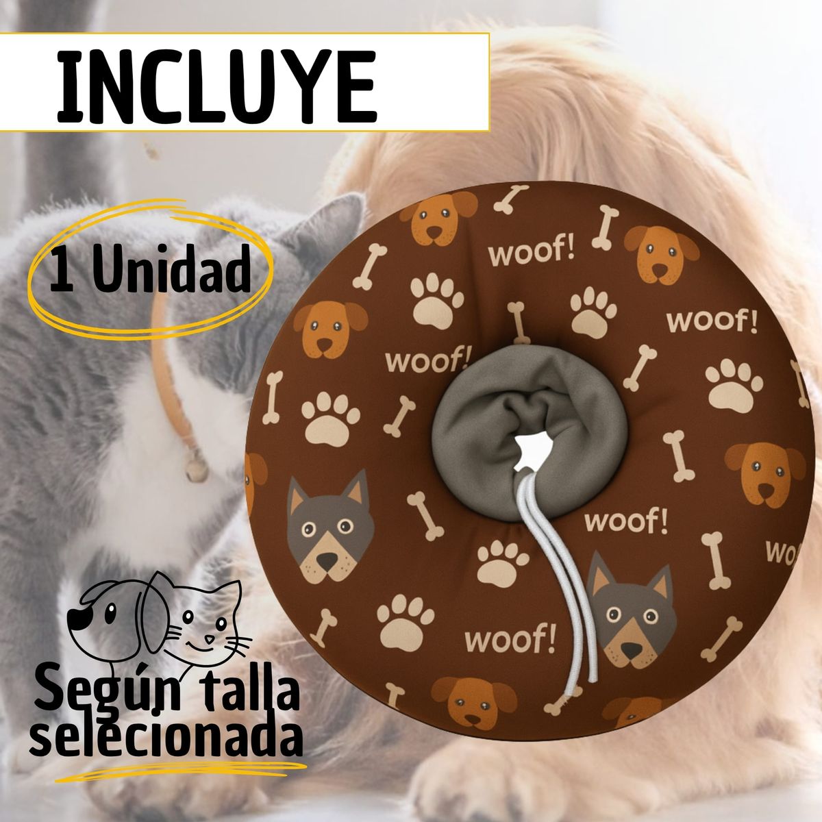GENERICO - Collar Protector Post Cirugía para Mascotas Talla L