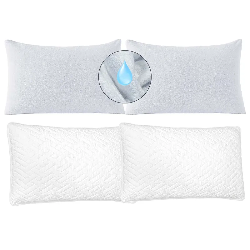ENERGY PLUS - Combo 2 Almohadas Ultrasonido + 2 Protectores Algodón Suave