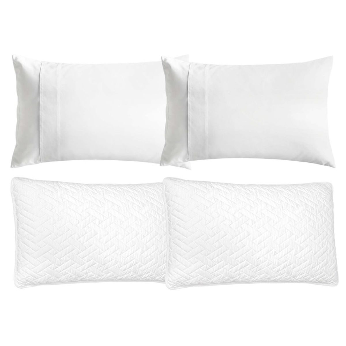 ENERGY PLUS - Combo 2 Almohadas Ultrasonido + 2 Fundas Algodón 180 Hilos
