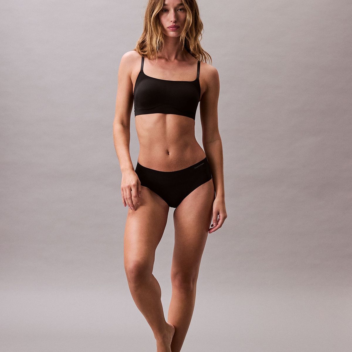 CALVIN KLEIN - Bralette negro lined retro Calvin Klein