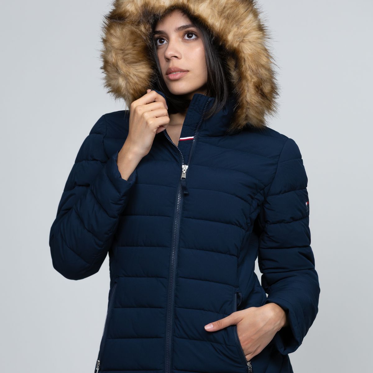 TOMMY HILFIGER - Chaqueta azul acolchada  Tommy Hilfiger