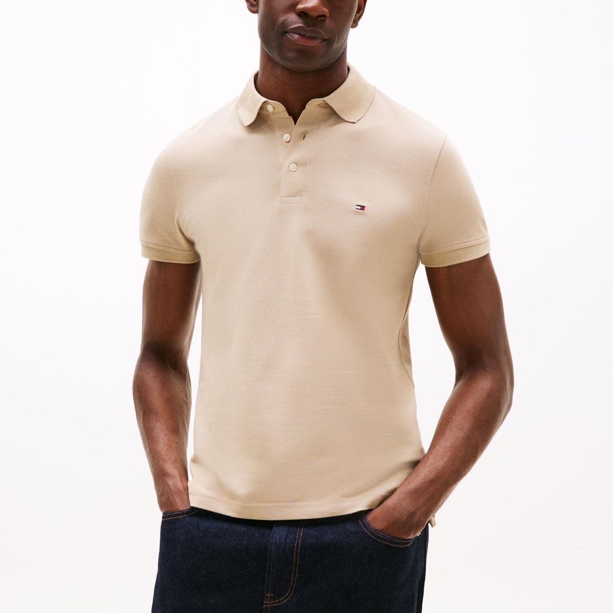 TOMMY HILFIGER - Polo beige slim 1985 Tommy Hilfiger