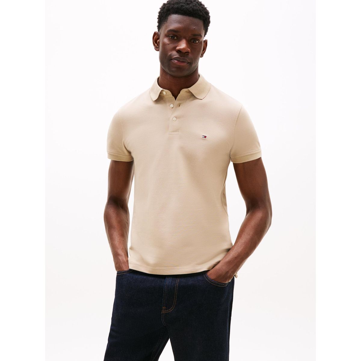 TOMMY HILFIGER - Polo beige slim 1985 Tommy Hilfiger