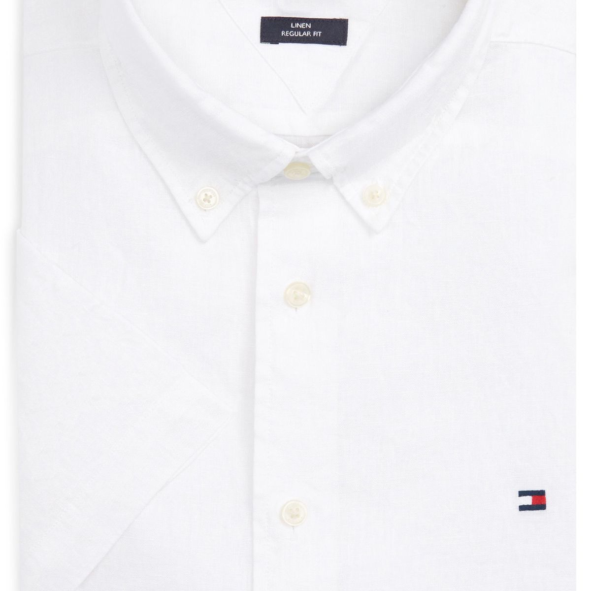TOMMY HILFIGER - Camisa blanca manga corta de corte regular Tommy Hilfiger