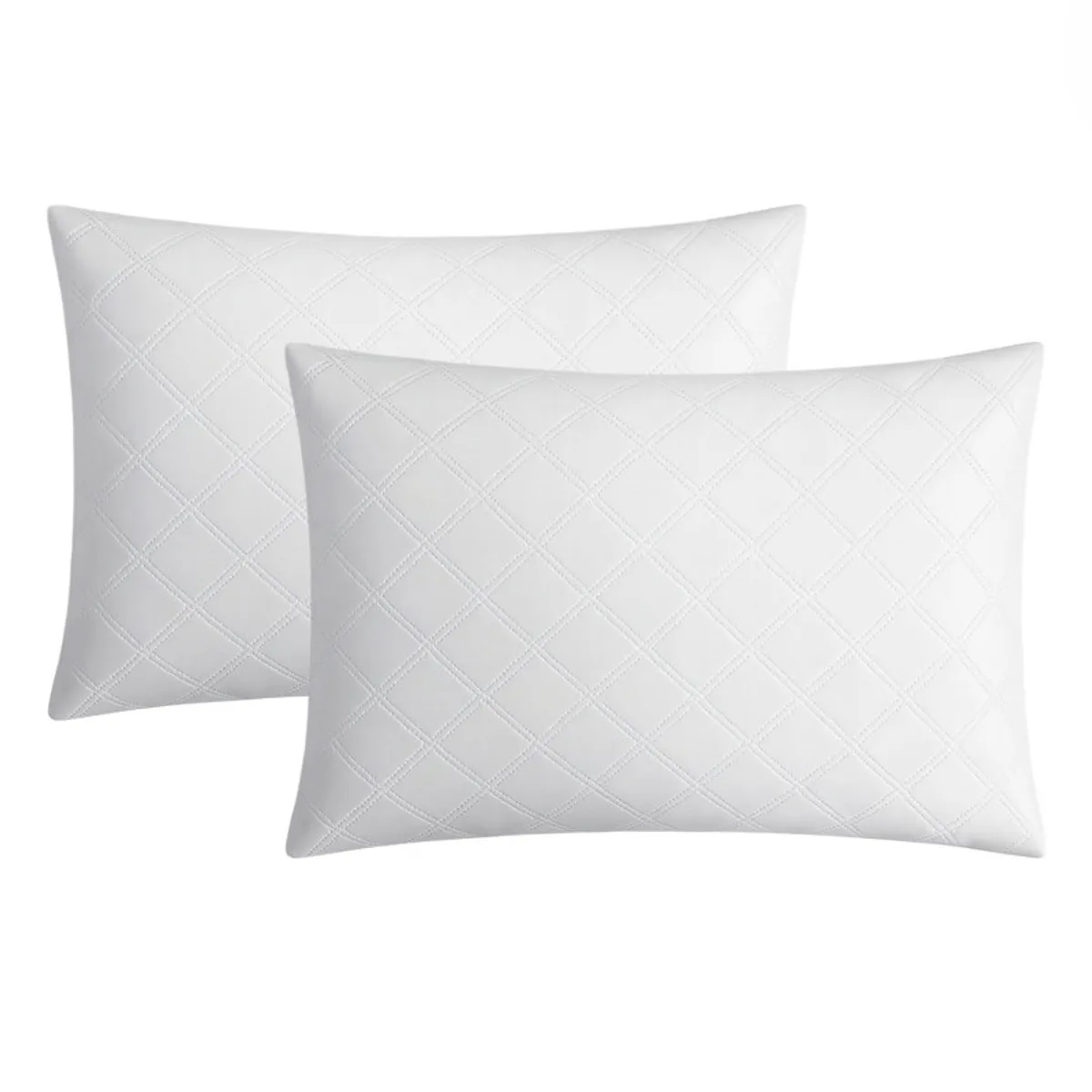 ENERGY PLUS - Set x2 Almohadas para Dormir Hotelera Microfibra Ergonómica