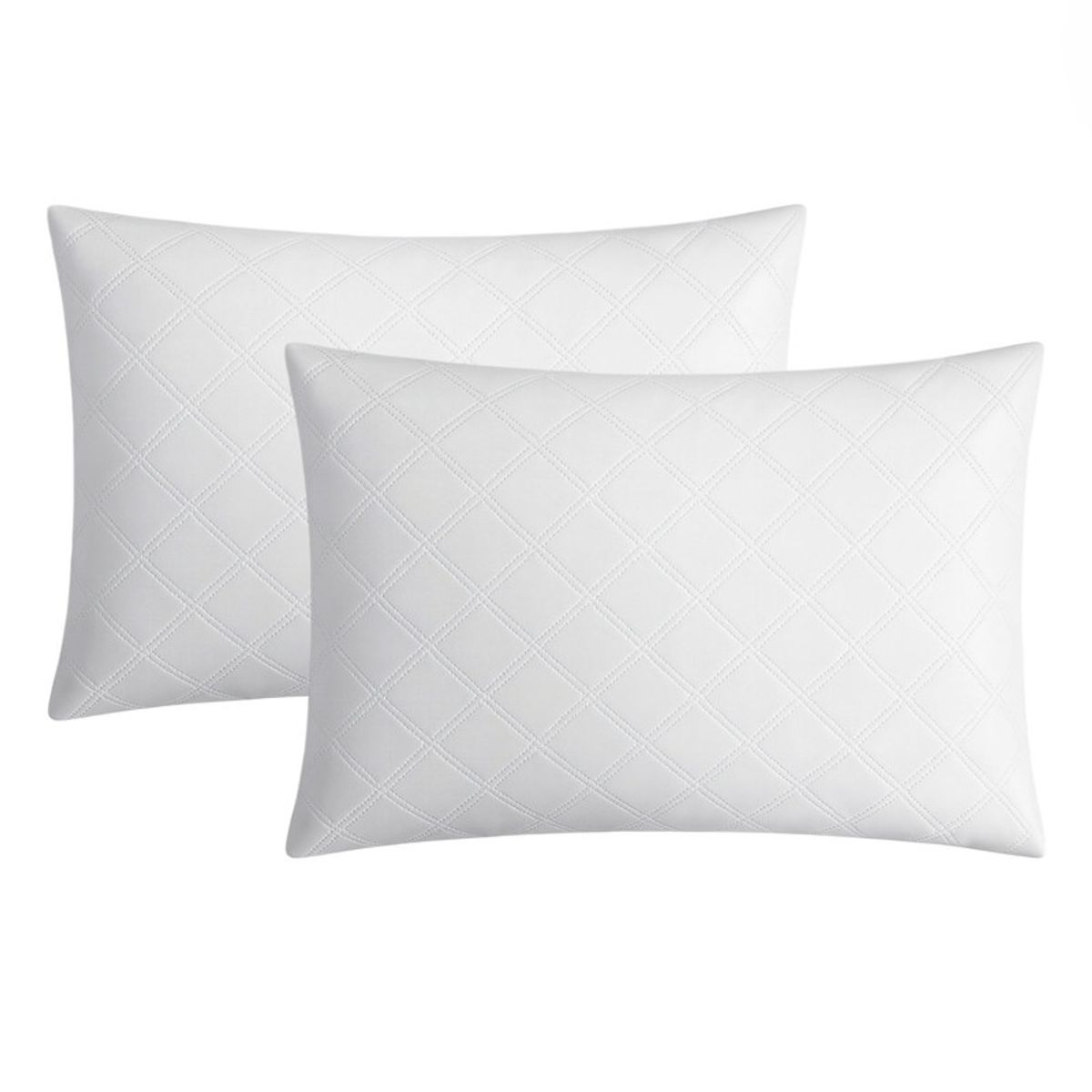 ENERGY PLUS - Set x2 Almohadas para Dormir Hotelera Microfibra Ergonómica