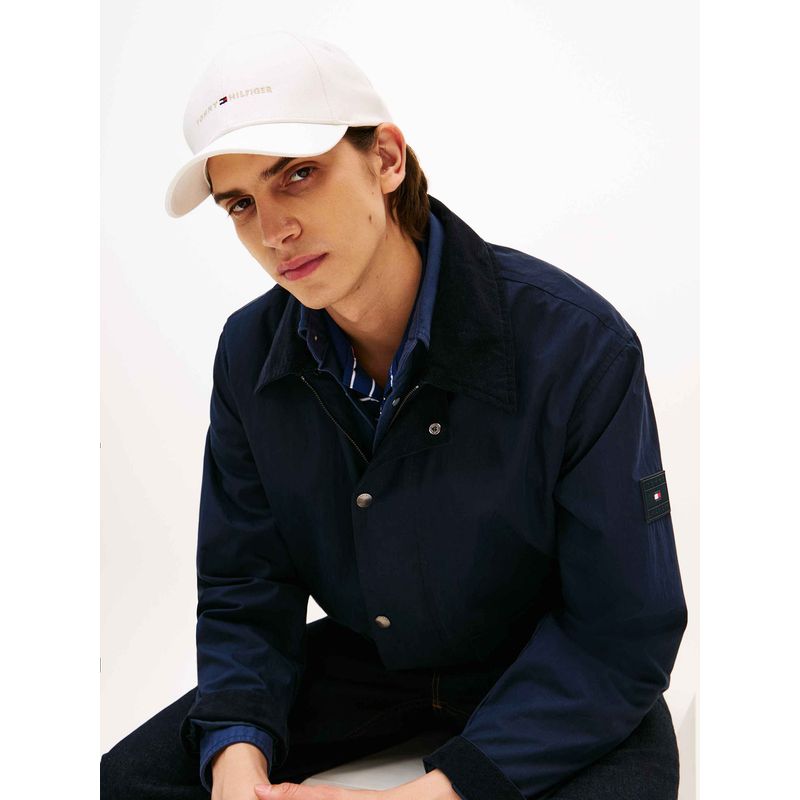 TOMMY HILFIGER - Gorra blanca de béisbol con logo bordado Tommy Hilfiger