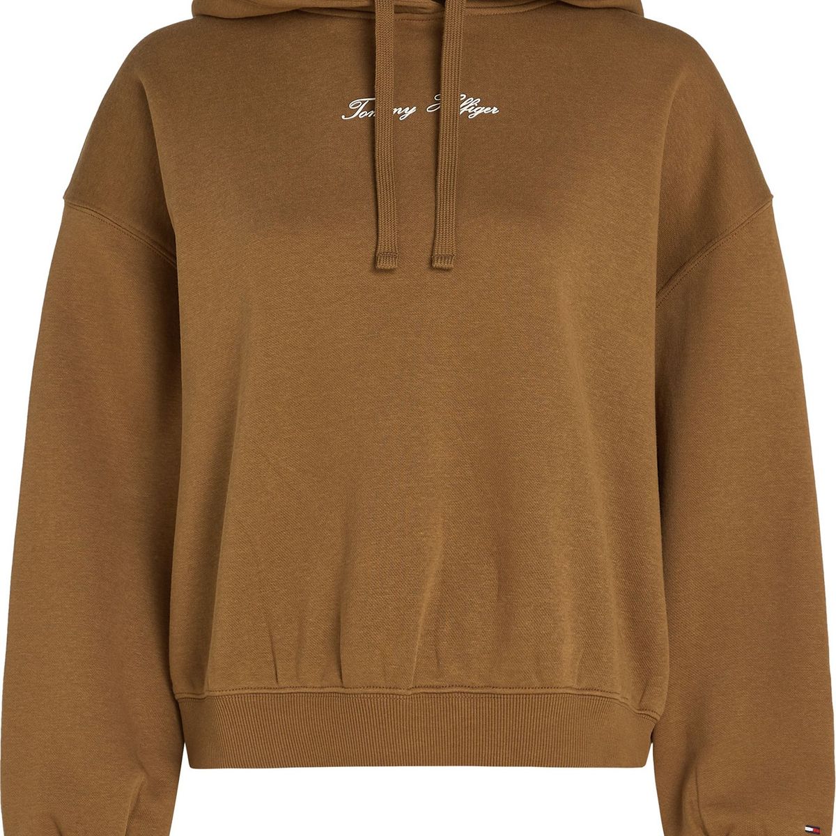 TOMMY HILFIGER - Buzo beige con capota y logo texturizado Tommy Hilfiger