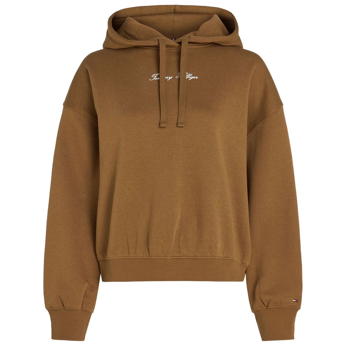 TOMMY HILFIGER - Buzo beige con capota y logo texturizado Tommy Hilfiger