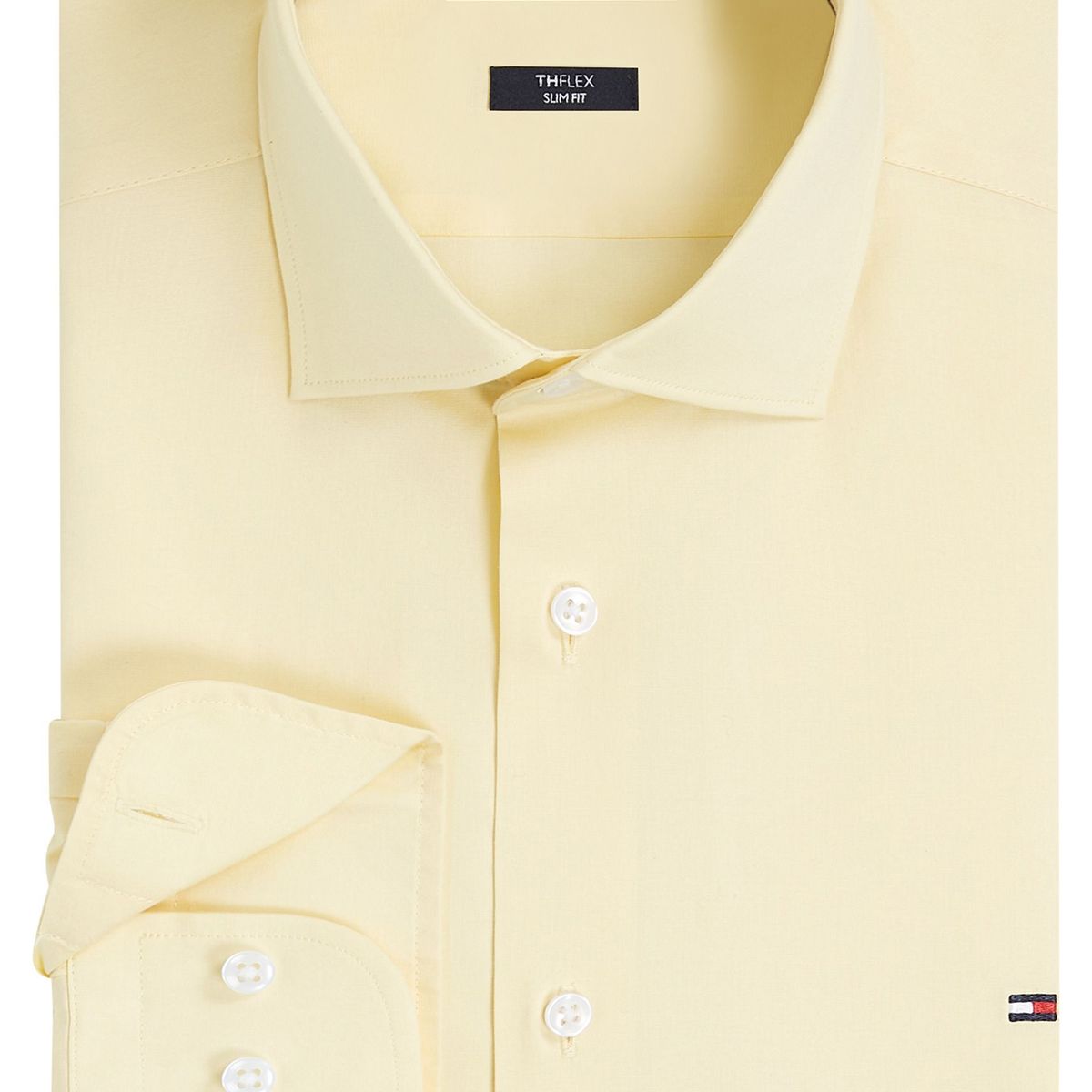 TOMMY HILFIGER - Camisa naranja flex poplin de corte slim Tommy Hilfiger