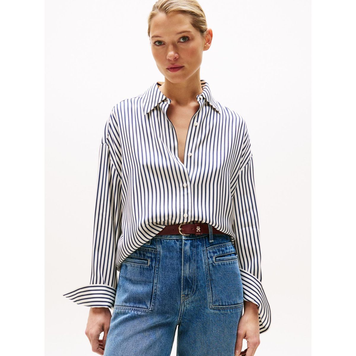 TOMMY HILFIGER - Camisa multicolor oversize con puños ajustables Tommy Hilfiger