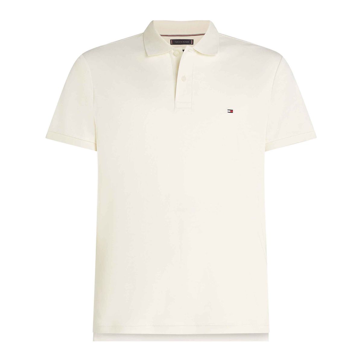 TOMMY HILFIGER - Polo blanco de punto interlock de corte regular Tommy Hilfiger
