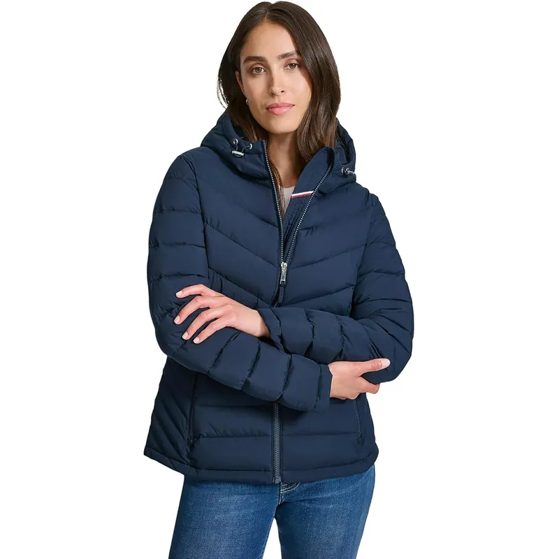 TOMMY HILFIGER - Chaqueta azul ligera acolchada  Tommy Hilfiger