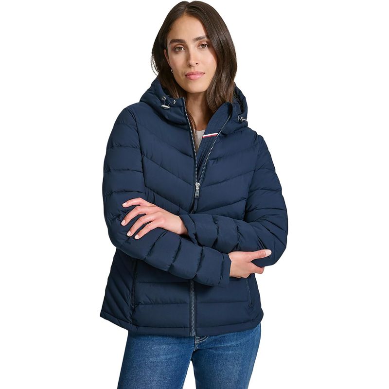 TOMMY HILFIGER - Chaqueta azul ligera acolchada  Tommy Hilfiger
