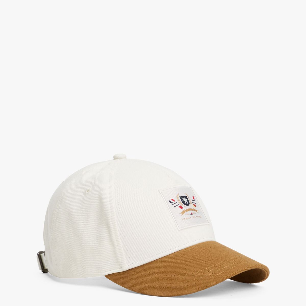 TOMMY HILFIGER - Gorra blanca con parche del escudo Tommy Hilfiger