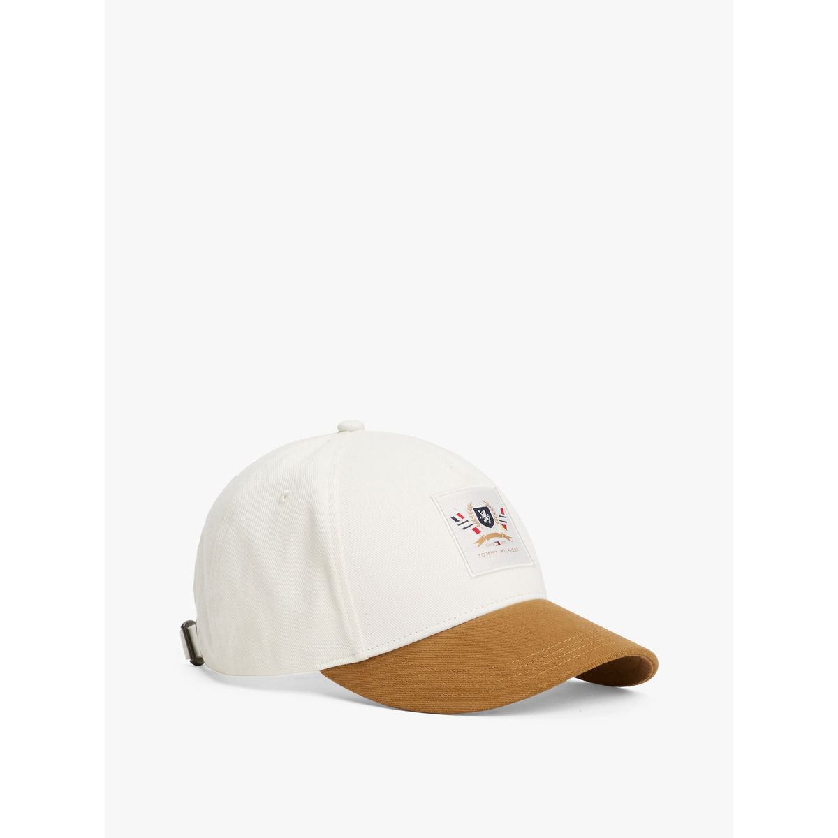 TOMMY HILFIGER - Gorra blanca con parche del escudo Tommy Hilfiger
