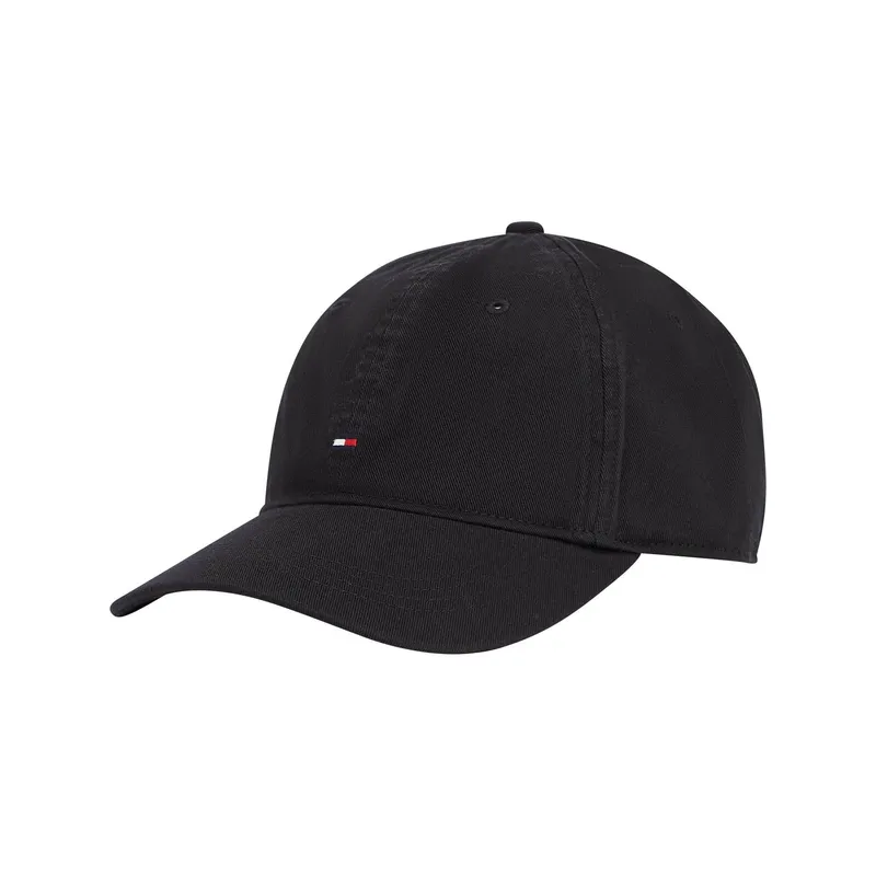 TOMMY HILFIGER - Gorra negra de béisbol con logo bordado Tommy Hilfiger