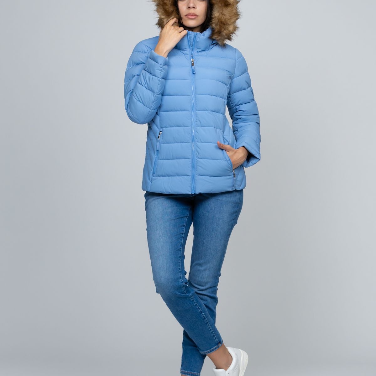 TOMMY HILFIGER - Chaqueta azul claro acolchada Tommy Hilfiger