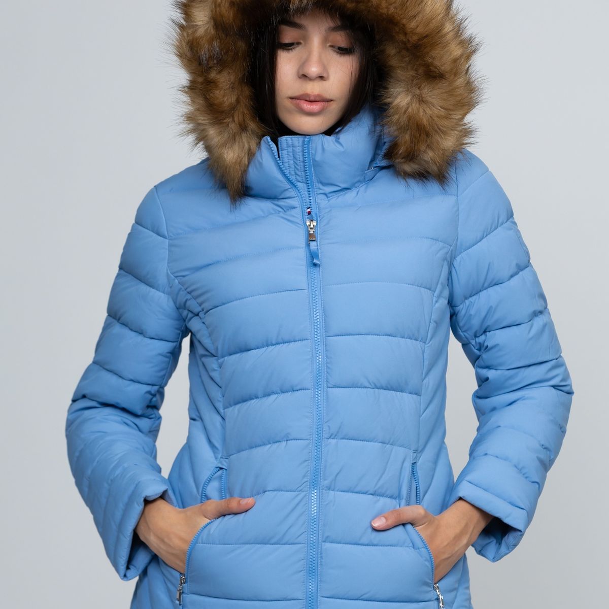 TOMMY HILFIGER - Chaqueta azul claro acolchada Tommy Hilfiger