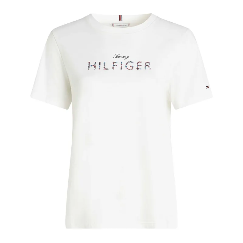 TOMMY HILFIGER - Camiseta blanca con logo gráfico de corte regular Tommy Hilfiger