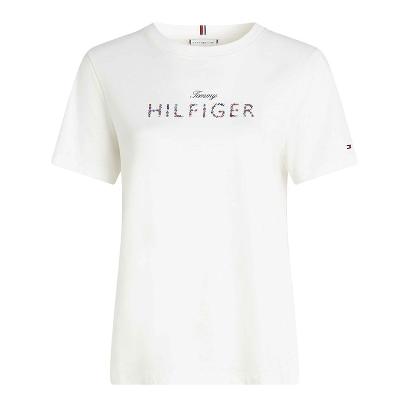 TOMMY HILFIGER - Camiseta blanca con logo gráfico de corte regular Tommy Hilfiger