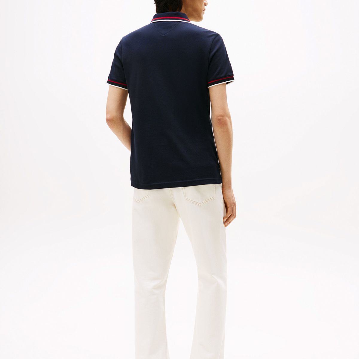 TOMMY HILFIGER - Polo azul de corte slim con logo Tommy Hilfiger
