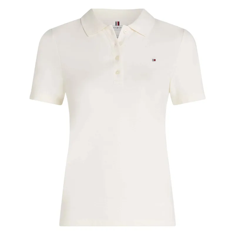 TOMMY HILFIGER - Polo blanco 1985 Collection slim de piqué Tommy Hilfiger