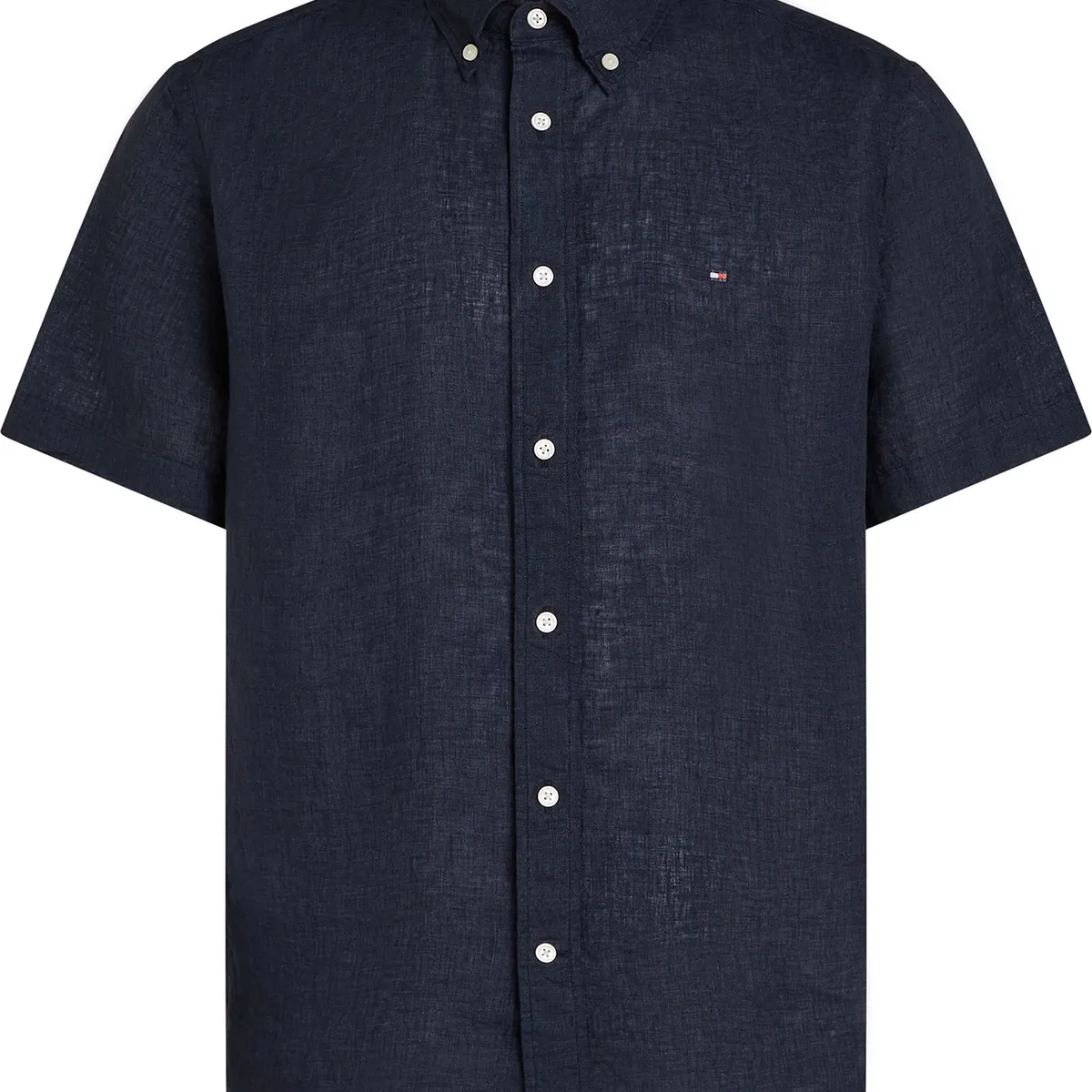 TOMMY HILFIGER - Camisa azul manga corta de corte regular Tommy Hilfiger