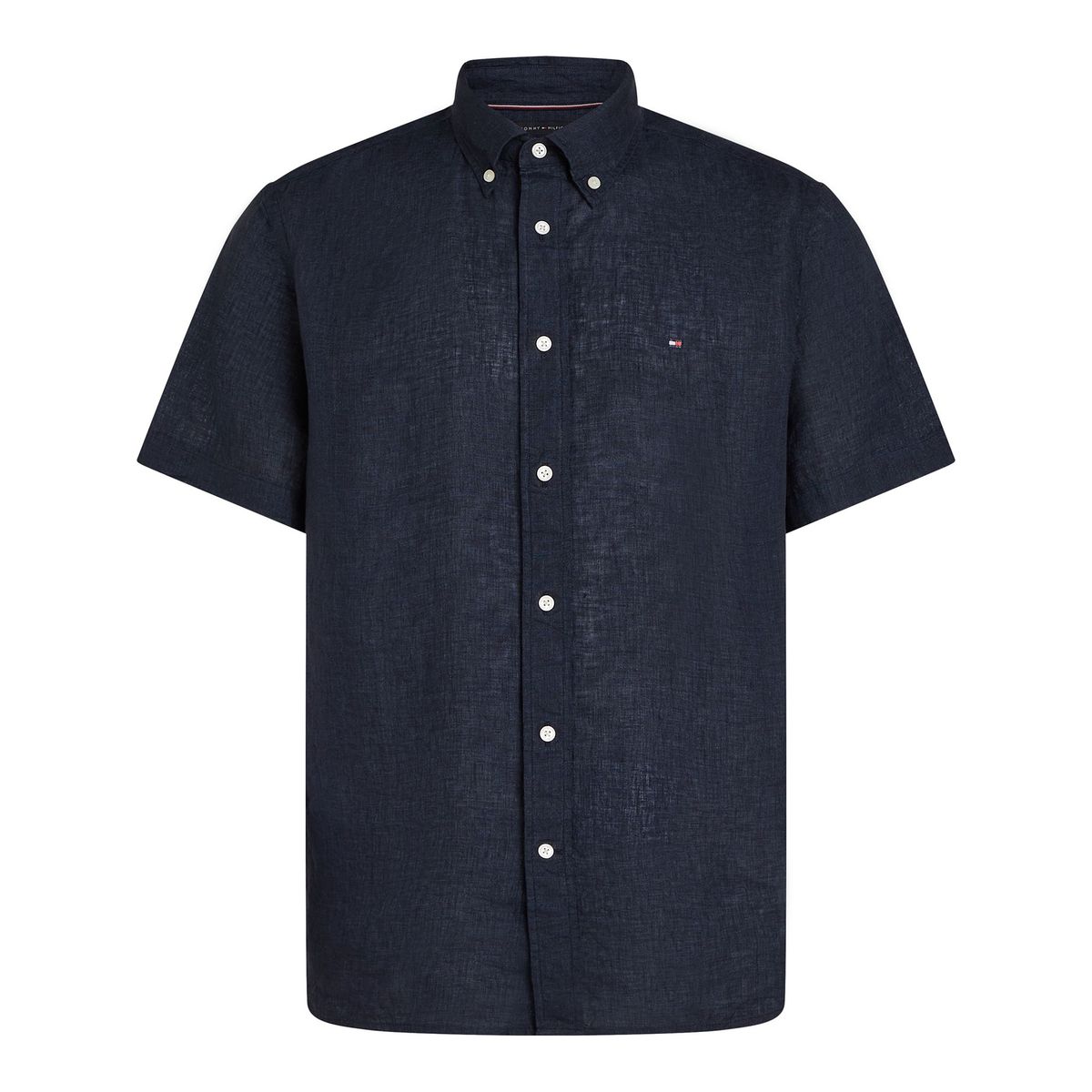 TOMMY HILFIGER - Camisa azul manga corta de corte regular Tommy Hilfiger